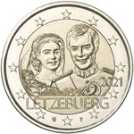 Luksemburg 2 euro 2021 Marriage of Grand Duke Henri UNC
