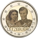 Luksemburg 2 euro 2021 Marriage of Grand Duke Henri PHOTO