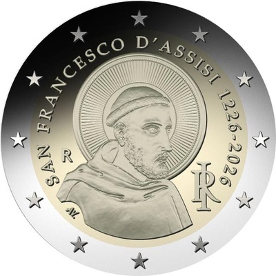 Itaalia 2 Euro 2026 Saint Francis of Assisi UNC