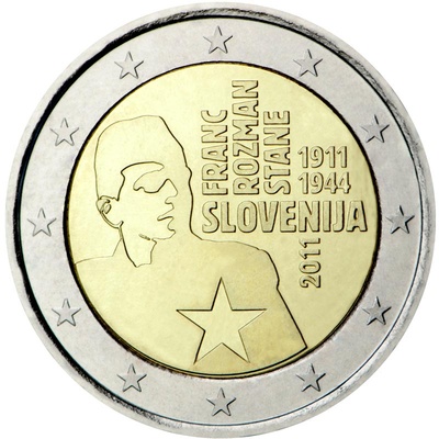 Sloveenia 2 Euro 2011a. Franc Rozman(UNC)