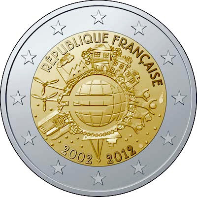Prantsusmaa 2 eurot 2015.a. Euroopa lipp, UNC