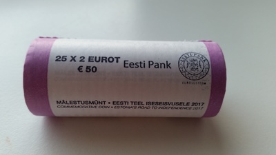 Eesti 2 euro 2017 "Eesti teel iseseisvusele" UNC pangarull