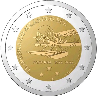 Portugal 2 euro 2022 "First Crossing of the South Atlantic by Plane", UNC 