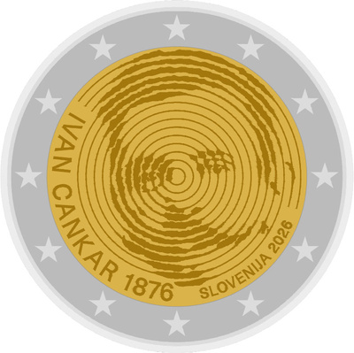 Sloveenia 2 Euro 2026  Ivan Cankar (UNC)