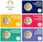 Prantsusmaa 5 X 2 euro, 2021, "Olympic Games 2024 Paris" 