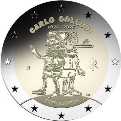 Itaalia 2 Euro 2026 Carlo Collodi – Pinocchio UNC
