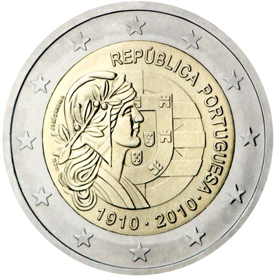 Portugal 2 euro 2010. Republic of Portugal UNC