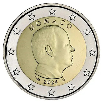 Monaco 2 euro 2024 UNC