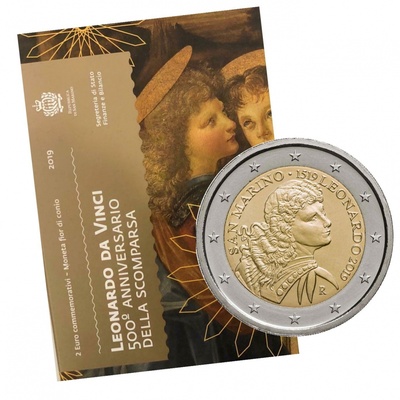 San Marino 2 euro 2019.a. Leonardo da Vinci