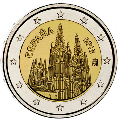 Hispaania 2 Euro 2012 Burgos (UNC)