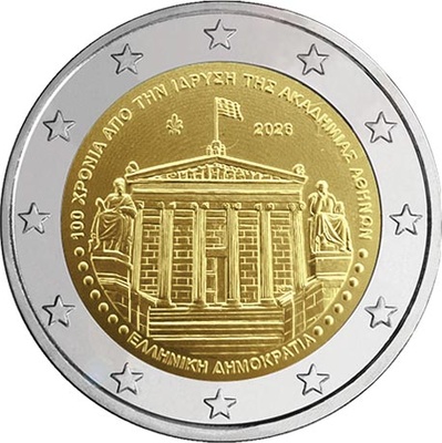 Kreeka 2 euro 2026 Academy of Athens UNC