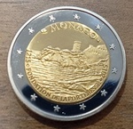 MONACO 2 EURO 2015 First Castle COPY ,REPLICA