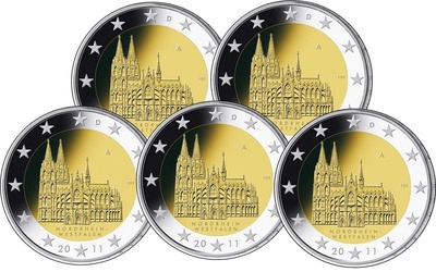 Saksamaa 2 euro 2011 Westphalia UNC ADFGJ 
