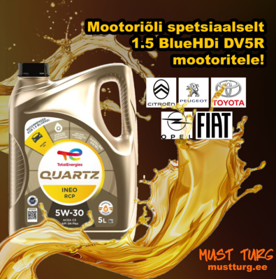 Mootoriõli 5W-30 Total Quartz Ineo RCP 5L 1.5 BlueHDi DV5R