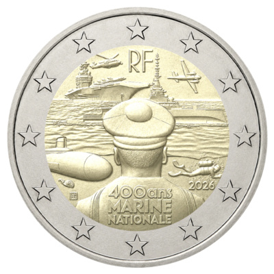 Prantsusmaa 2 euro 2026 French Navy UNC