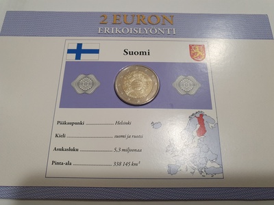Soome 2 Euro 2012a.10 astat Euroraha (UNC) Kaardil 