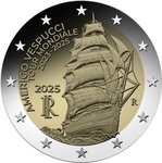 Itaalia 2 euro 2025. Amerigo Vespucci training ship UNC 