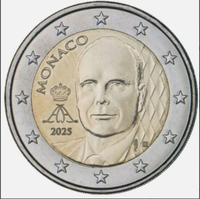 Monaco 2 euro 2025 UNC 
