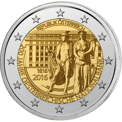 Austria 2 euro 2016, Nationalbank, UNC