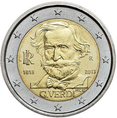 Itaalia 2 Euro 2013a. Giuseppe Verdi (UNC)