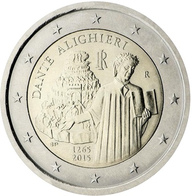 Itaalia 2 Euro 2015, Dante Alighieri, UNC 