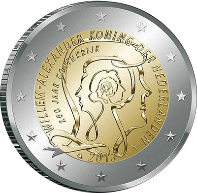 Holland 2 euro 2013 200 Years of Kingdom UNC