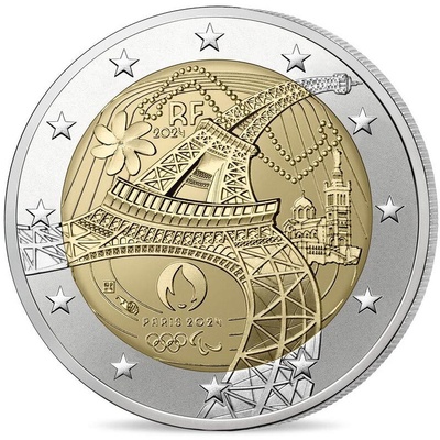 Prantsusmaa 2 euro 2024 Eiffel Tower UNC 