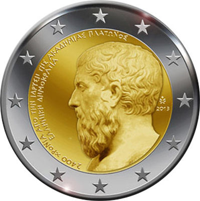 Kreeka 2 euro 2013 Plato Academy UNC