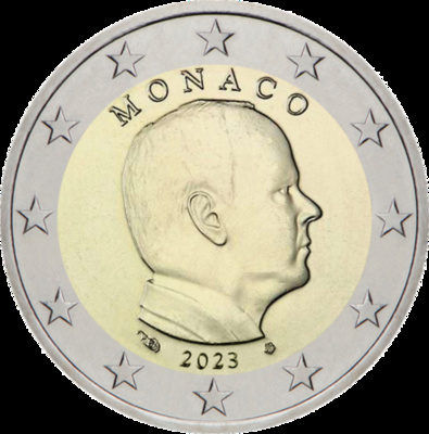  Monaco 2 euro 2023 UNC 