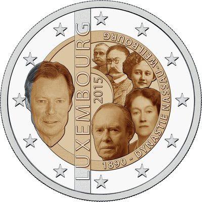 Luksemburg 2 euro 2015 Nassau-Weilbourg (UNC)