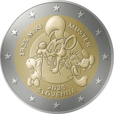 Sloveenia 2 euro 2025 Miki Muster UNC 