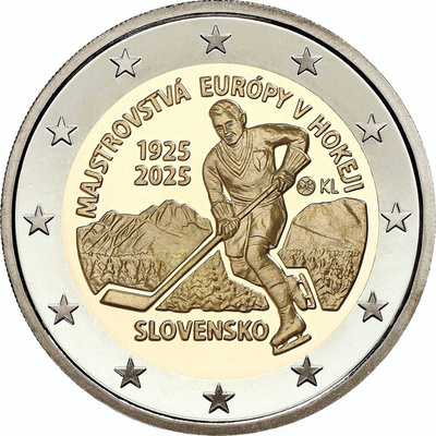 Slovakkia 2 euro 2025 Ice Hockey UNC