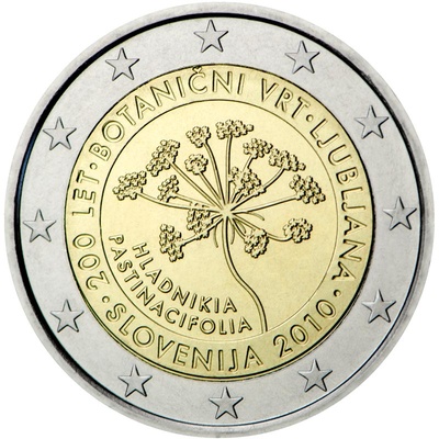 Sloveenia 2 euro 2010 Botanical GardenUNC 