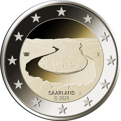 Saksamaa 2 euro 2025 Saarland UNC