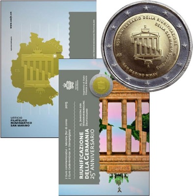 San Marino 2 Eurot 2015a. German reunification UNC 