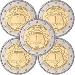 Saksamaa 2 euro 2007 TOR, UNC  ADFGJ