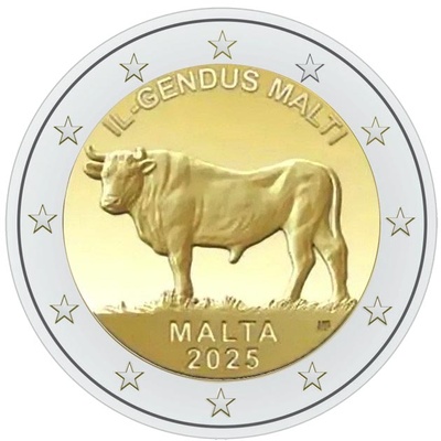 Malta 2 euro 2025 The Maltese Ox UNC