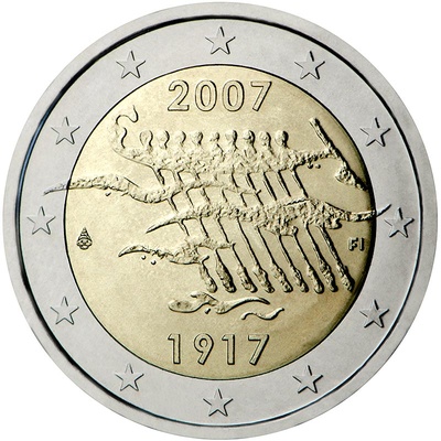  Soome 2 Euro 2007a. Finland's Independence (UNC) 