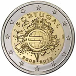 Portugal 2 Euro 2012a.10 aastat Euroraha (UNC) 
