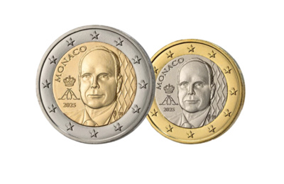 Monaco 1 ja 2 euro 2025 UNC