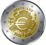 Holland 2 Eurot 2012a.10 aastat Euroraha (UNC) 
