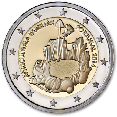 Portugal 2 Euro 2014  Family Farming (UNC) 