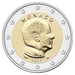 Monaco 2 euro 2017 UNC