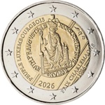 Luksemburg 2 euro 2026 Charlemagne Prize (UNC)