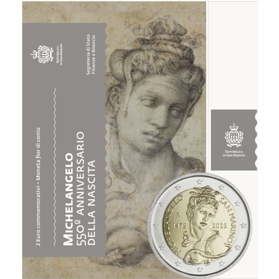 San Marino 2 euro 2025a. Michelangelo