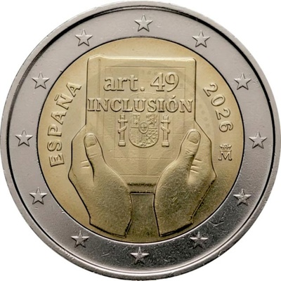 Hispaania 2 Euro 2026 Artikel 49 INKLUSION UNC