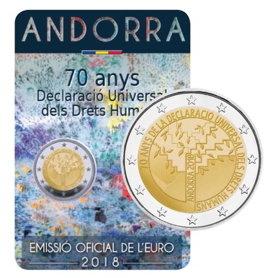 Andorra 2 euro 2018 Declaration of Human Rights